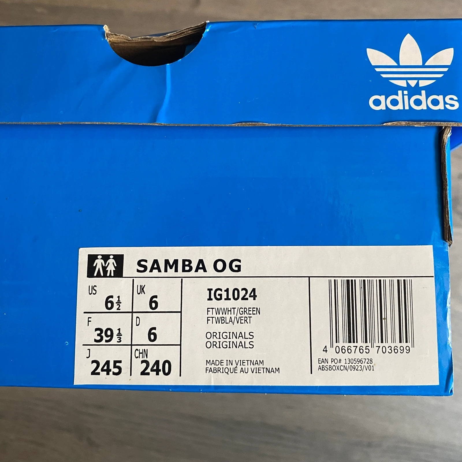 Adidas Samba OG Blancas Verdes | Talla 39 | Nuevas | Con Caja – photo 9